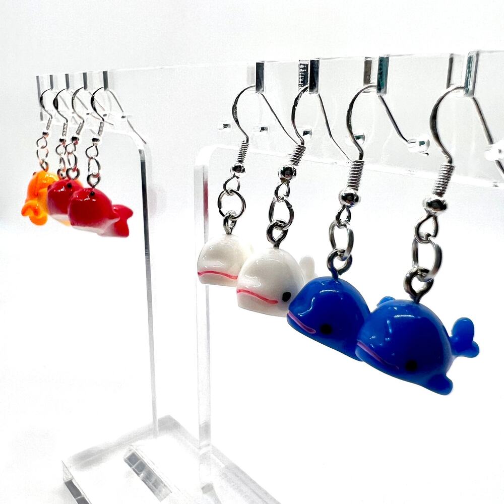 Fish Earrings - Whale Earrings - Goldfish Accessories - Beach Earring - Vacation